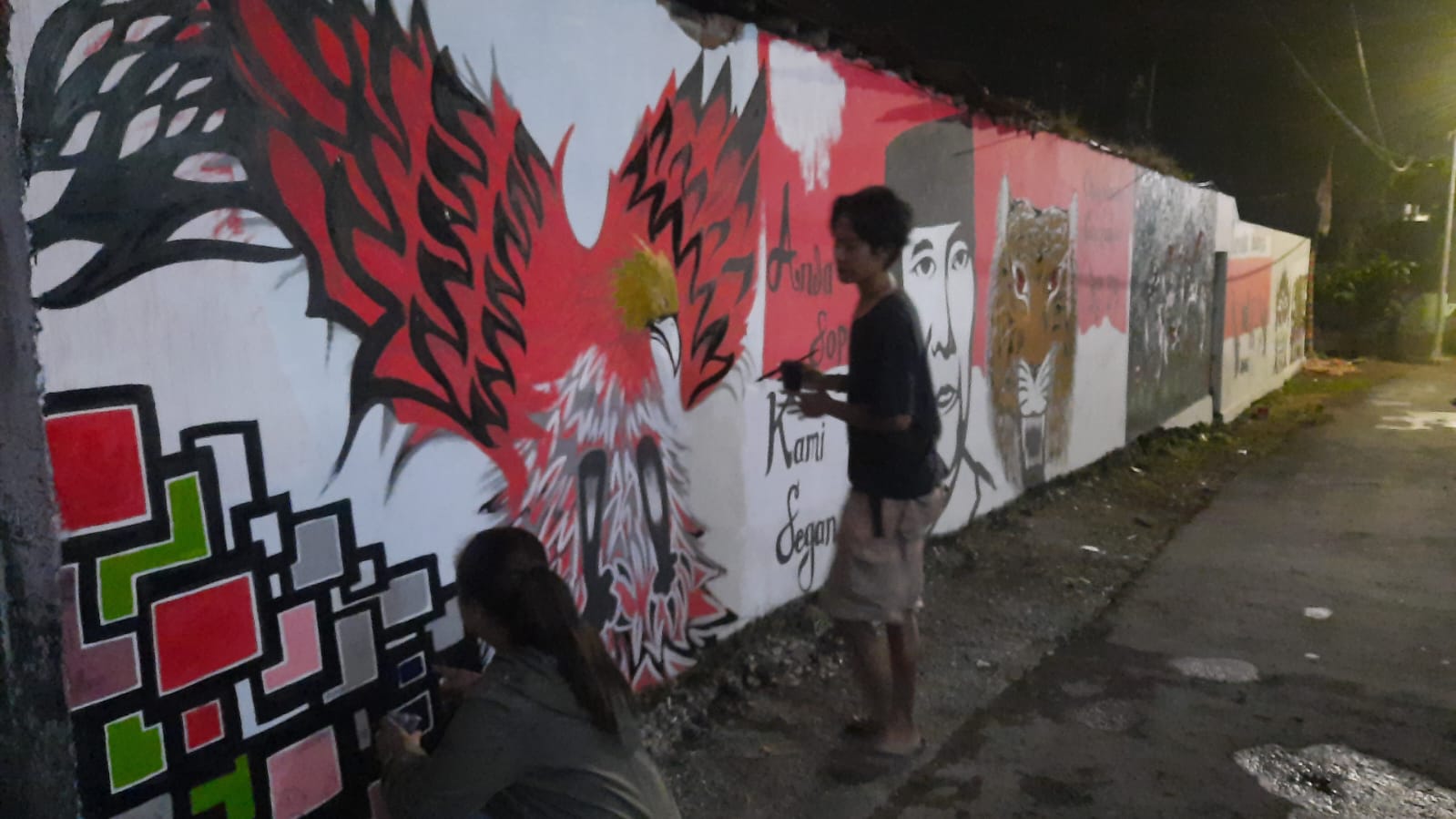 Rayakan Hari Kemerdekaan ke-79, Warga Kota Tasikmalaya Hiasi Tembok dengan Mural 