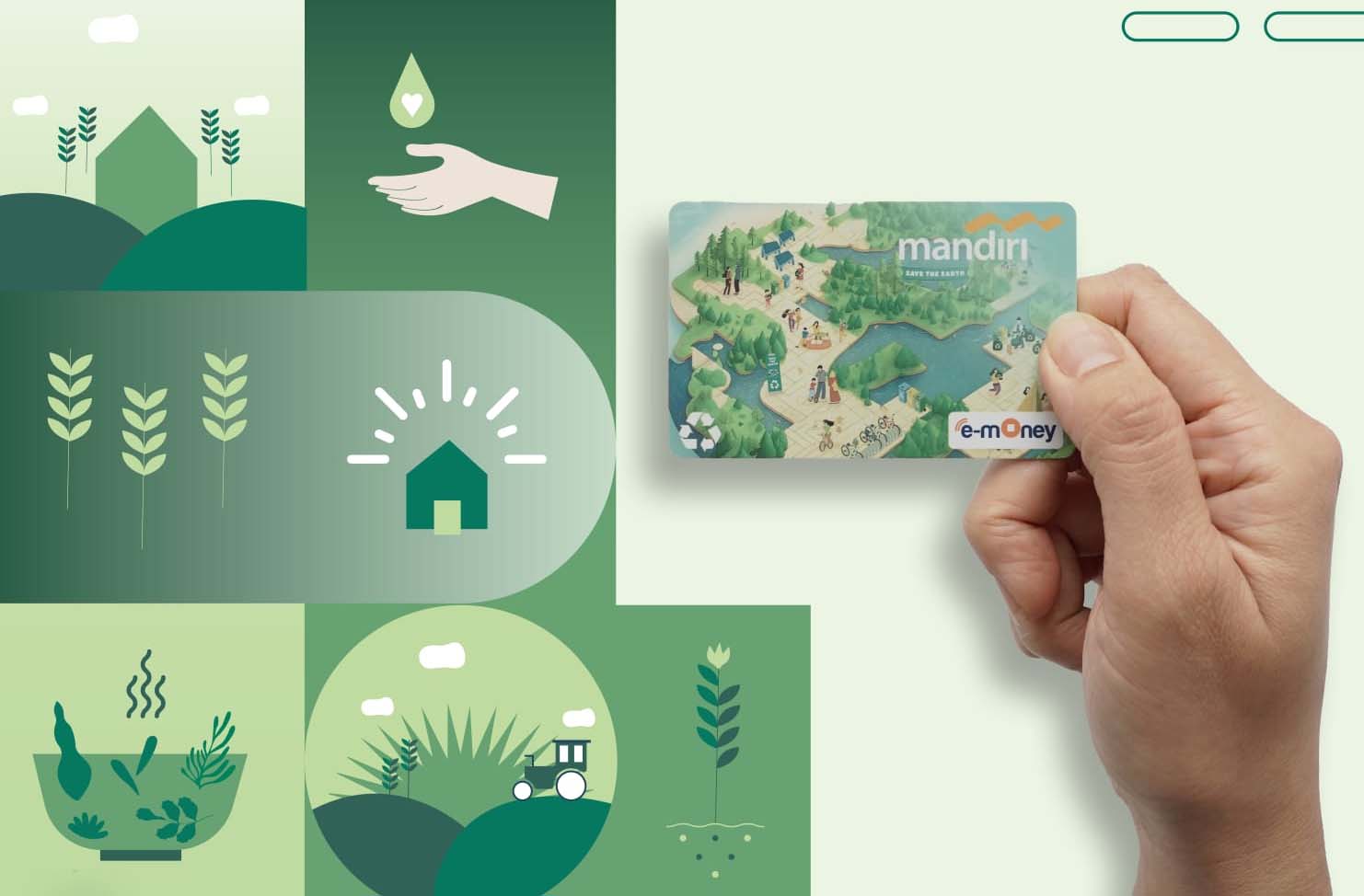 Redam Jejak Karbon, Bank Mandiri Terbitkan Kartu Debit dan E-money Plastik Daur Ulang Pertama di Indonesia