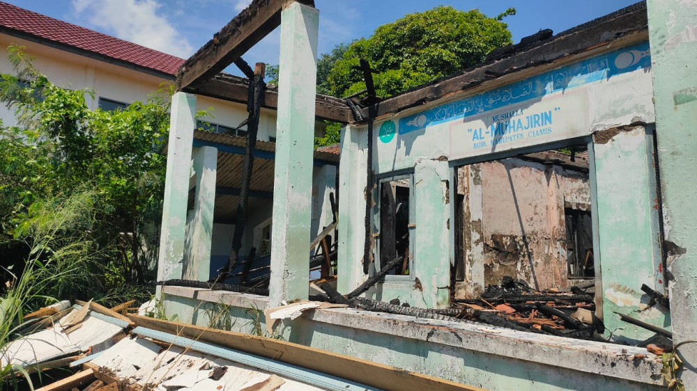 Musala Tak Fungsi di Kabupaten Ciamis Kebakaran Diduga Akibat Korsleting Listrik