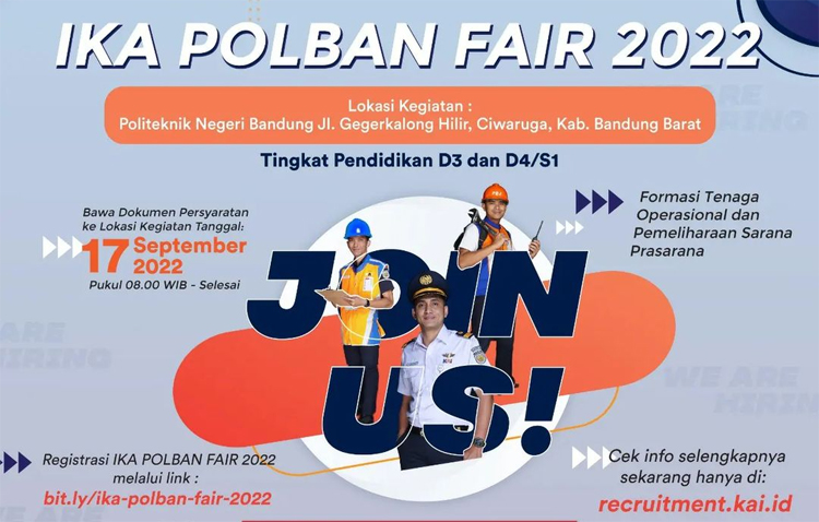KAI Buka Rekrutmen: Tinggi Badan Pelamar Minimal 160 Cm, Cek Syarat Lengkap Job Fair Lampung, 