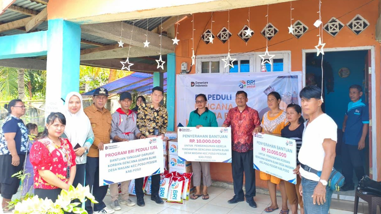 Tanggap Bencana Gempa Poso, BRI Peduli Salurkan Bantuan Bagi Korban Terdampak