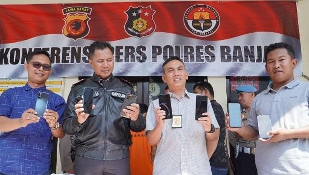 Polres Banjar Ringkus Komplotan Pencuri Spesial Rest Area Lintas Provinsi, 12 HP Diamankan