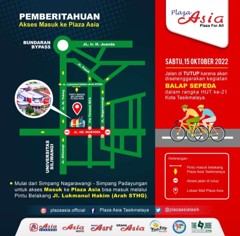 Jalan Jalur 2 HZ Mustofa Ditutup! Mau ke TMC dan Plaza Asia Lewat Mana? Perhatikan Rute Titik Rawan Macet