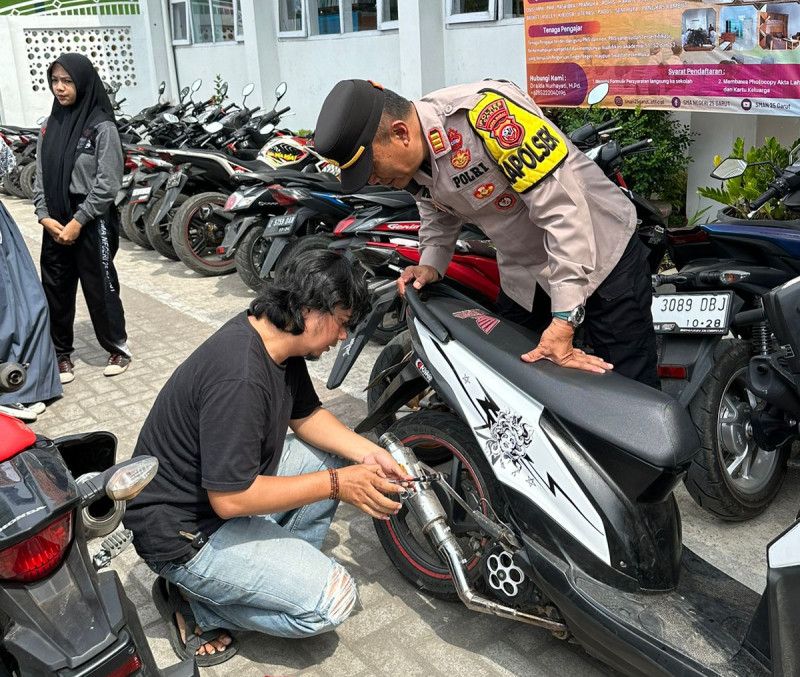 Razia Knalpot Bising di Kabupaten Garut Kini Menyisir Lingkungan Pendidikan