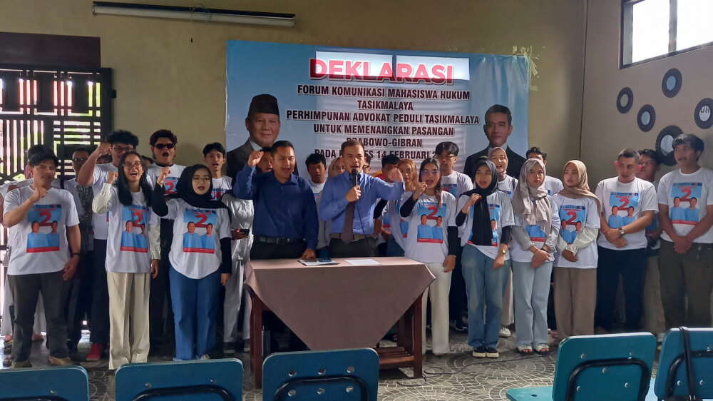 Mahasiswa dan Advokat di Tasikmalaya Deklarasi Dukung Prabowo-Gibran, ini Alasannya