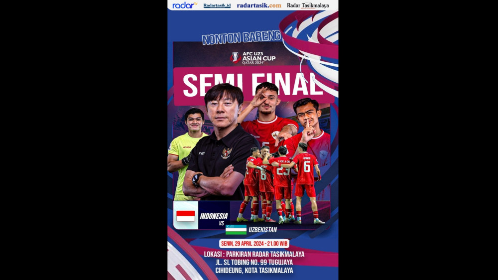 Ini Titik Lokasi Nobar Semifinal Piala Asia U23 2024 Timnas Indonesia Versus Uzbekistan di Kota Tasikmalaya