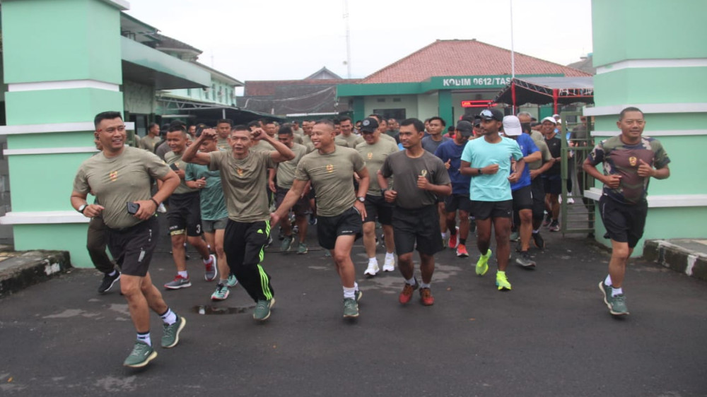 Kodim 0612/Tasikmalaya Ajak Masyarakat Hidup Sehat Lewat Fun Run