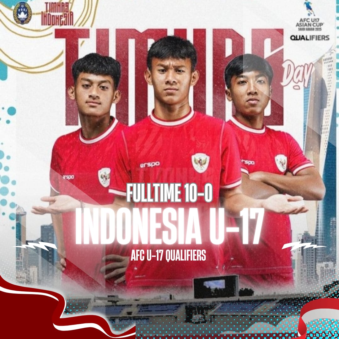 Skor Telak Tanpa Balas! Timnas U-17 Puncaki Klasemen Sementara Usai Laga Indonesia VS Mariana Utara