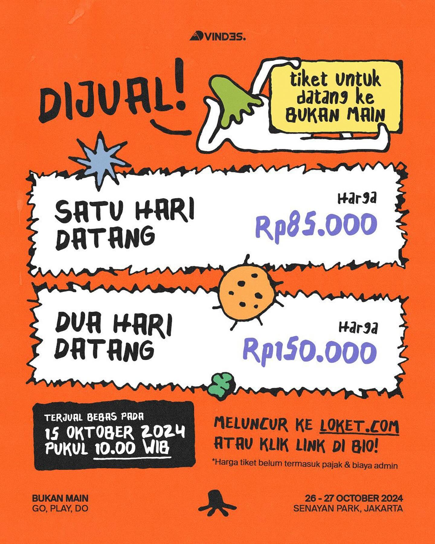 Harga Tiket Bukan Main, Go, Play, Do! di Senayan Park