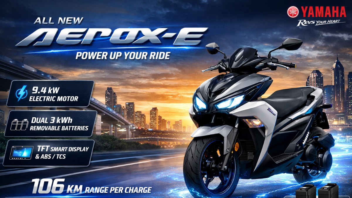 Motor Listrik Aerox Yamaha Aerox-E Langsung Bikin Pecinta Skutik Sporty Heboh