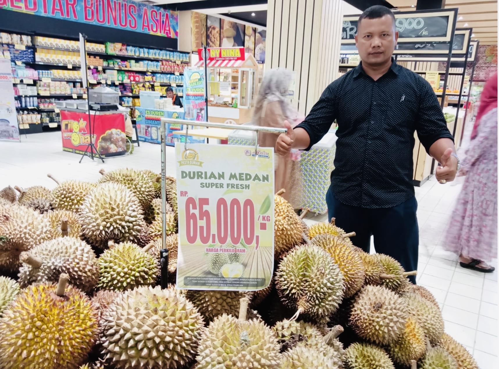 Ada Pesta Durian di Plaza Asia Nih, Bisa Jadi Pilihan untuk Kuliner di Tasikmalaya Rasanya Manis dan Legit