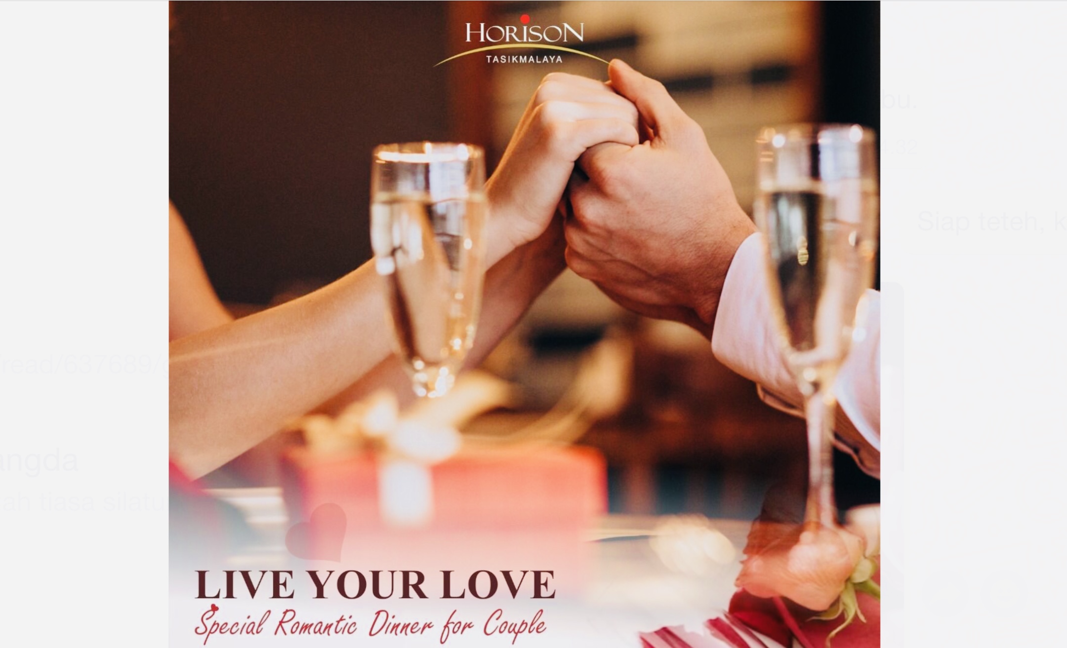 Horison Tasikmalaya Mempersembahkan Live Your Love, Special Romatic Dinner for Couple 