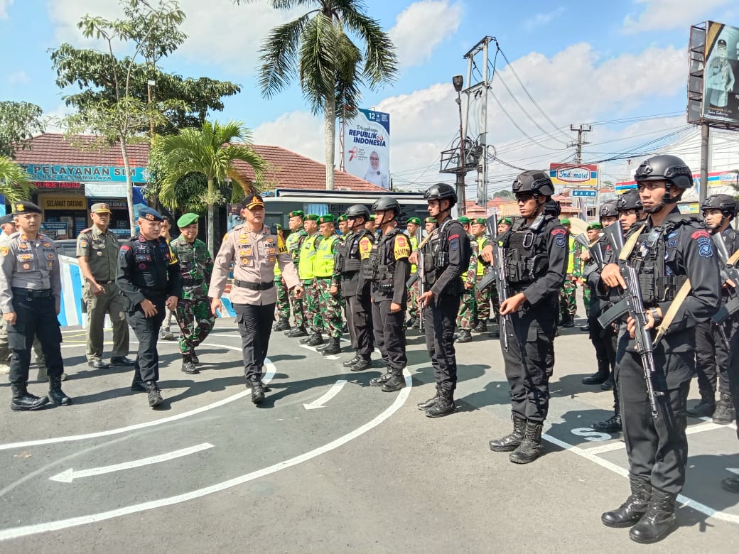 Besok Pilkades, 452 Personel Kepolisian Tasikmalaya Diterjunkan bersama TNI, Brimob dan Satpol PP