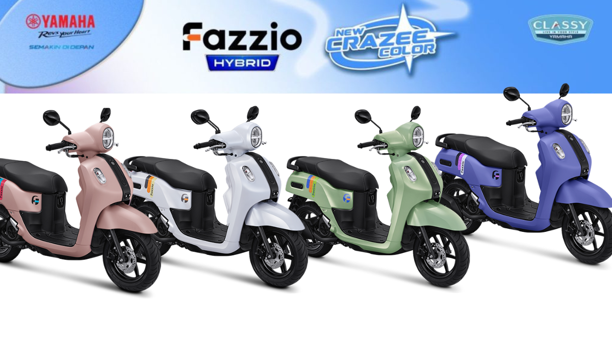 Yamaha Fazzio Hybrid Warna Baru, Hadir dengan Empat Pilihan New Crazee Color