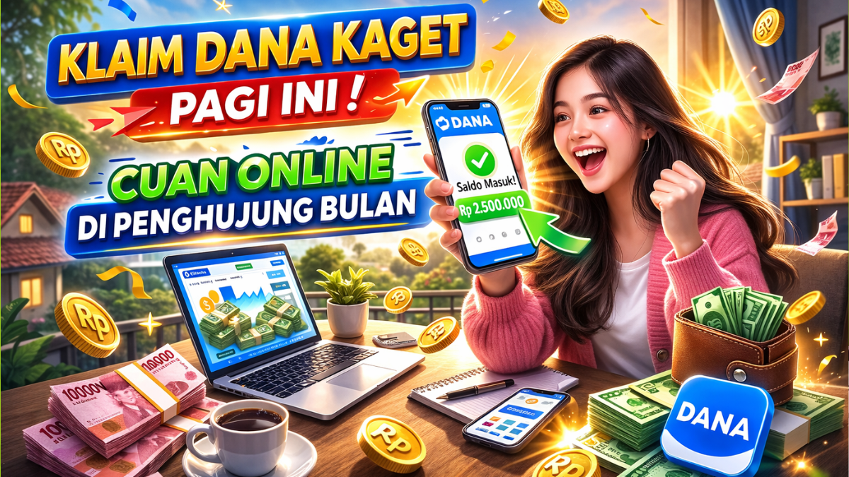 Klaim DANA Kaget Pagi Ini, Cuan Online di Penghujung Bulan 