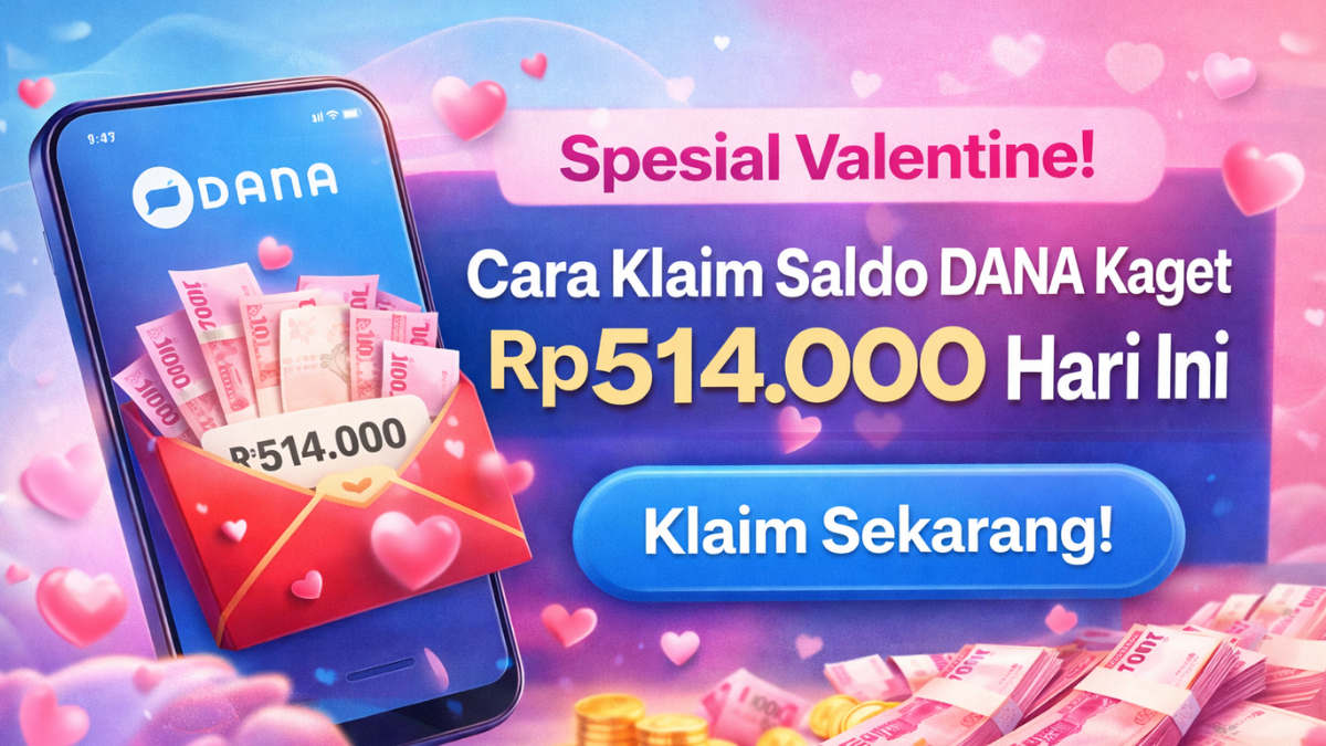 Spesial Valentine! Cara Klaim Saldo DANA Kaget Rp514.000 Hari Ini, Simak Langkah Lengkapnya