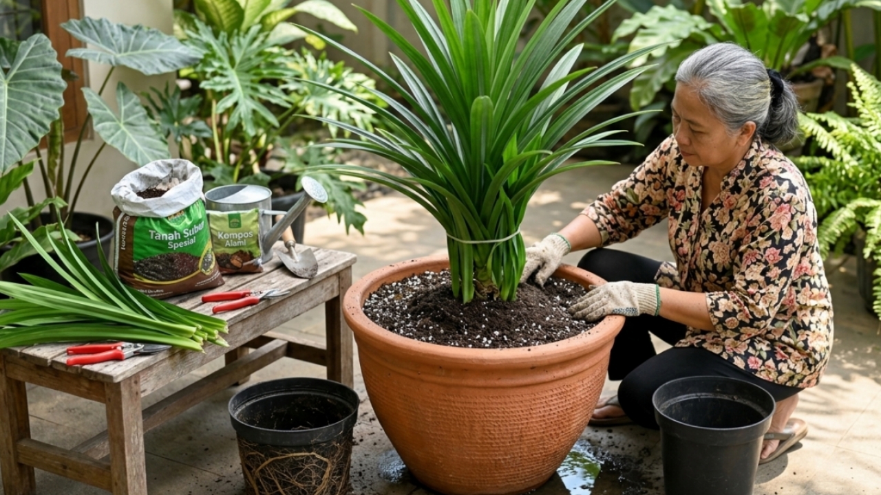 Cara Simpel Bikin Pandan Bali Cepat Besar di Pot, Begini Trik Perawatan Sederhananya