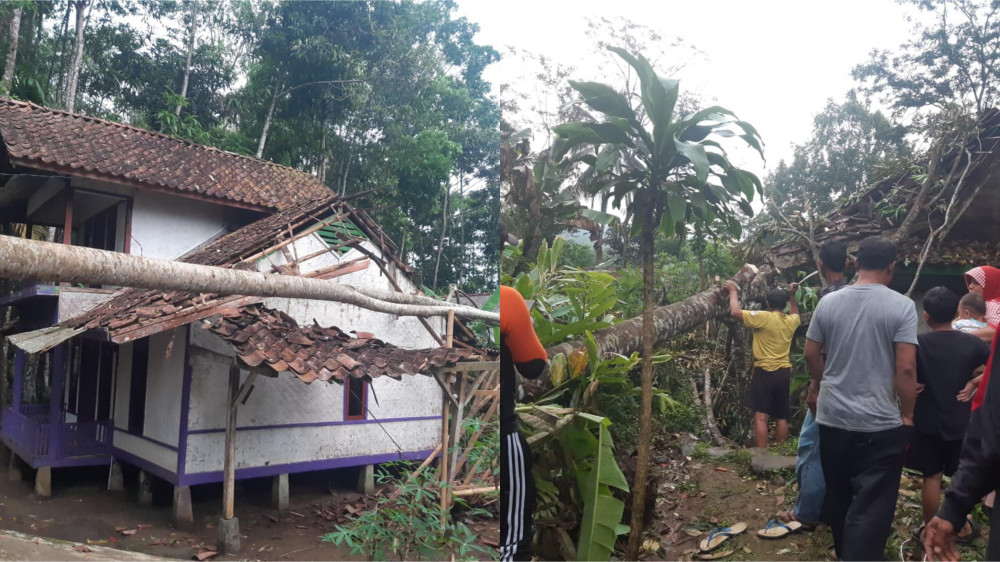 Angin Kencang Terjang Tasikmalaya, 14 Rumah Rusak dan Satu Warga Luka-Luka