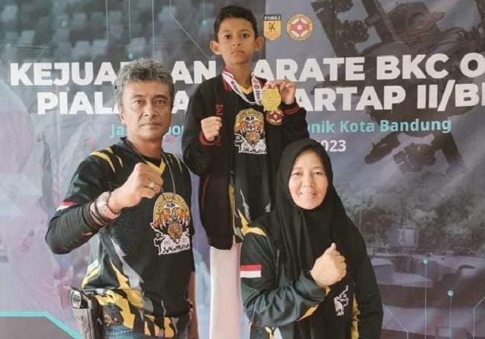 Gemilang, Bocah Asal Kota Banjar Nikkei Gabriellayna Raih Juara 1 Kejurnas Karate BKC Open 