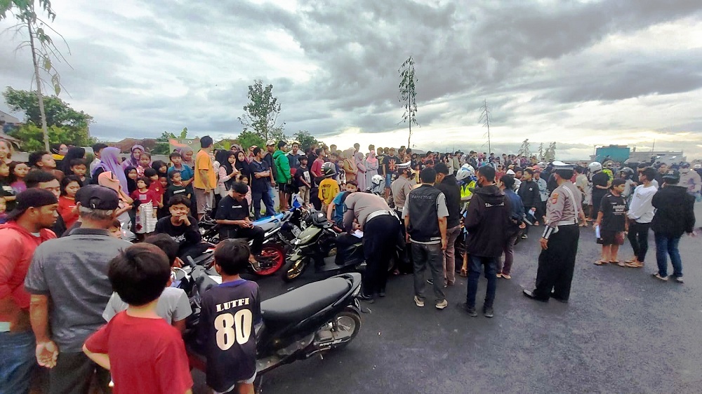 Ratusan Motor Dikandangkan Polres Tasikmalaya Kota Saat Razia Balapan Liar di Jalan Lingkar Utara Purbaratu