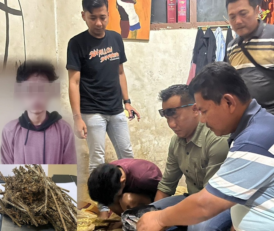 Polisi Ciduk Oknum Mahasiswa dari Kamar Kosnya Ditemukan Ganja