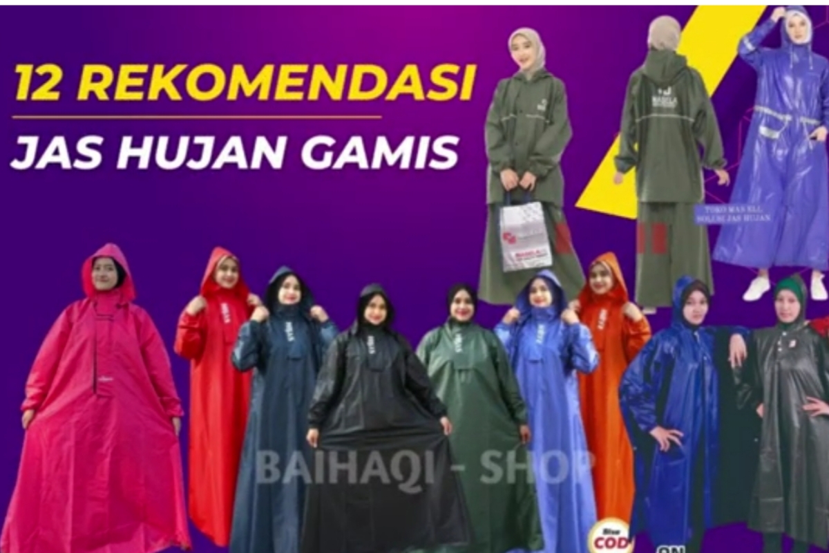 MODIS! 12 Model Jas Hujan Gamis Beserta Harganya yang Terjangkau Buat Muslimah di Musim Hujan