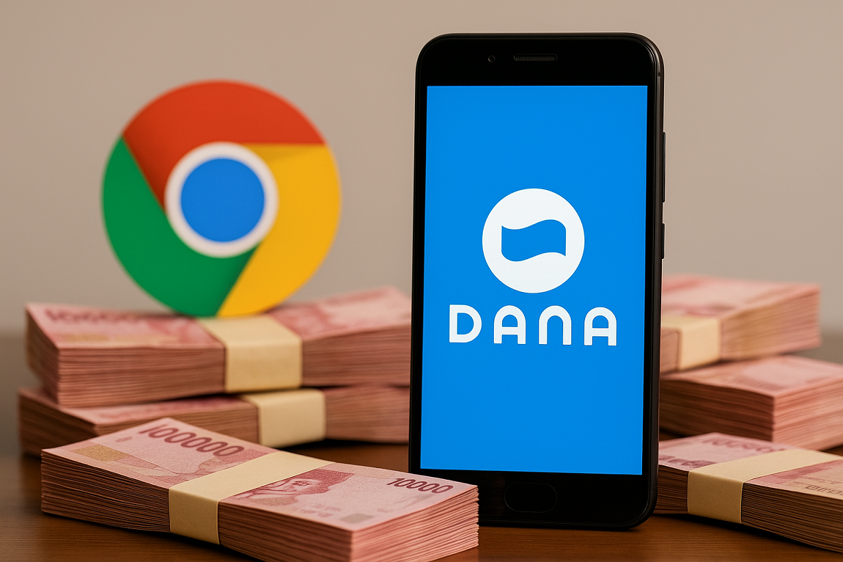 Saldo Dana Gratis dari Klicksfly dan Google Chrome