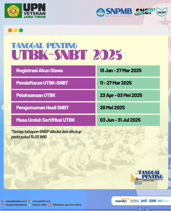 Catat! Ini Tanggal Penting UTBK dan SNBT 2025 Agar Tidak Ketinggalan Kesempatan Emas