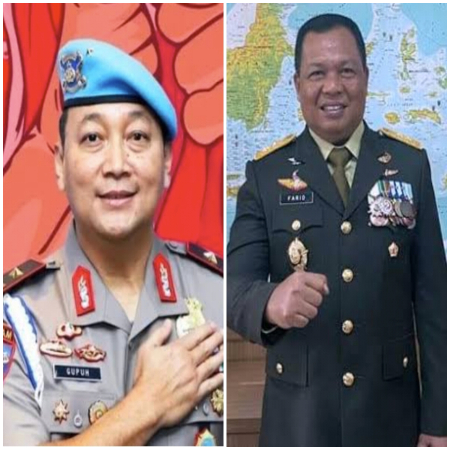 Bestie Banget Kaskostrad Mayjen TNI Farid Makruf dan Wakapolda Sumbar Brigjen Gupuh Setiyono