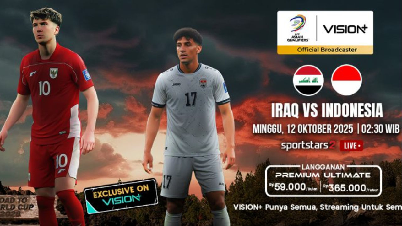 Berikut Cara Nonton Link Live Streaming Timnas Indonesia vs Irak Kualifikasi Piala Dunia 2026