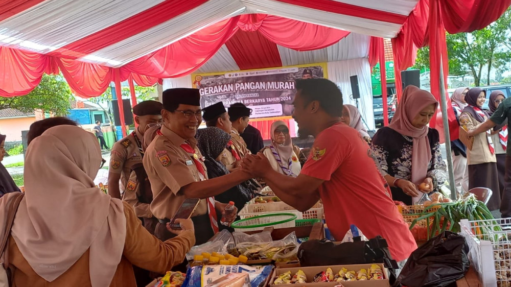 Kwarcab Pramuka Kota Tasikmalaya dan DKP3 Kolaborasi Gulirkan Program Gerakan Pangan Murah