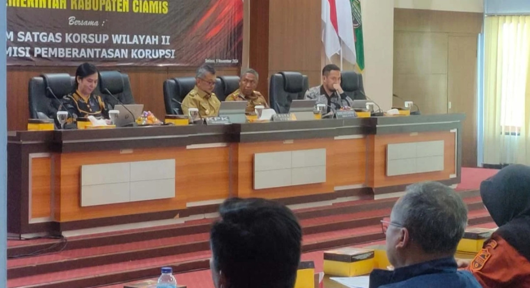 Awali Tugas, Pj Bupati Ciamis Gelar Rapat Peningkatan Skor Pencegahan Korupsi Bersama KPK