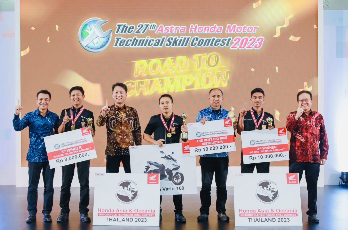 Teknisi PT. DAM Raih Juara Terbaik AHM Technical Skill Contest 2023