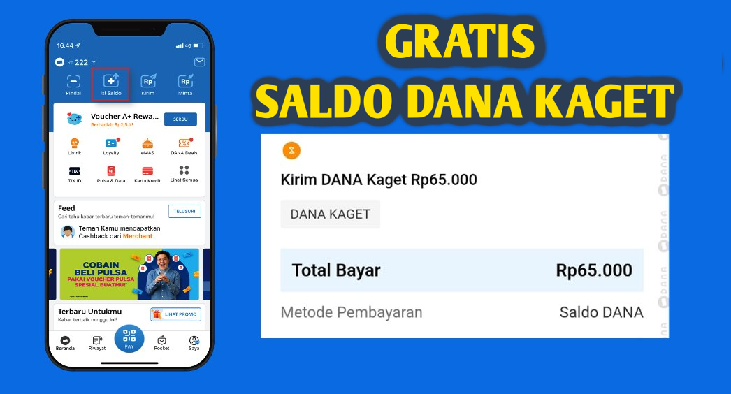 Isi Dompet Digital Kalian dengan Saldo DANA Gratis Rp152.000 11 September 2023 dari Saldo DANA Kaget