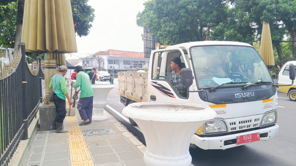 Pemkot Tanam Bugenvil Tiga Warna, Perkuat Wajah Asri Kota Tasikmalaya