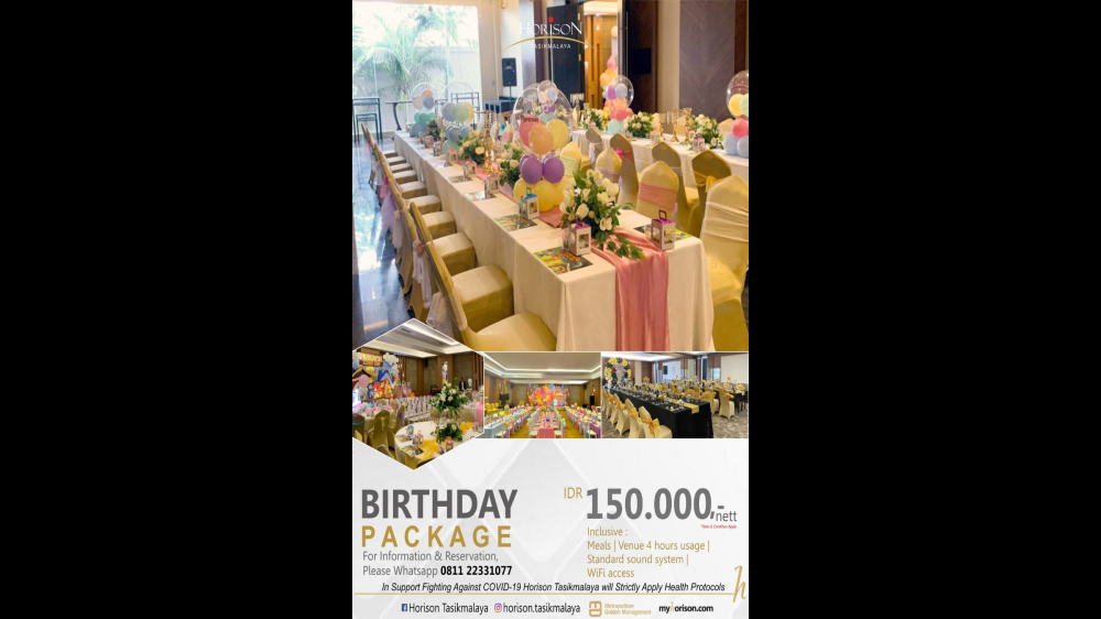 Rayakan Pesta Ulang Tahun Istimewa hanya di Hotel Horison Tasikmalaya