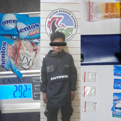 Kurir Narkoba Jenis Sabu yang Dikemas dalam Bungkus Permen Diciduk Polisi di Tasikmalaya