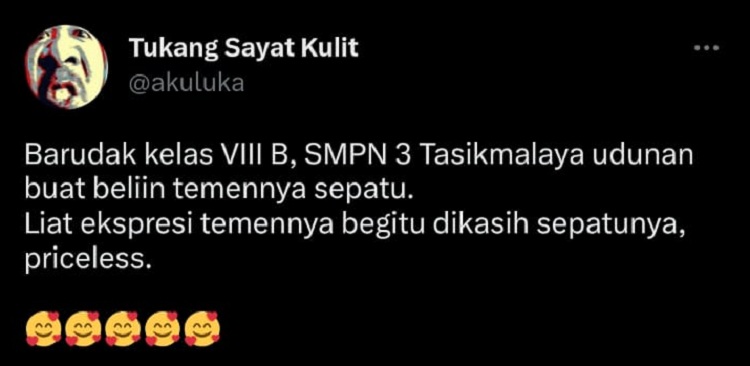 Menyentuh Hati, Pelajar SMPN 3 Kota Tasik Patungan Beli Sepatu sampai Viral di Medsos