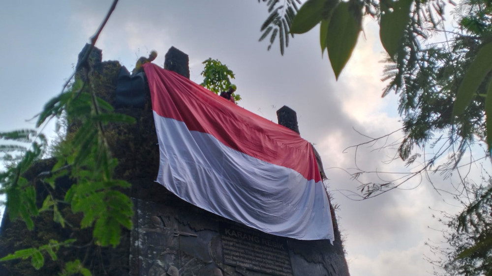 Gelora Perjuangan 1947, Bendera Merah Putih Raksasa Berkibar di Jembatan Perjuangan Karang Resik Tasikmalaya