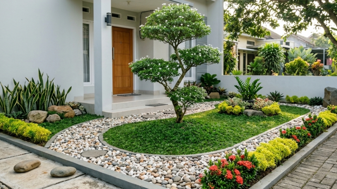 Taman Depan Rumah Ingin Lebih Hidup? Coba Pakai Ide Sederhana Ini, Bikin Hunian Terlihat Elegan!