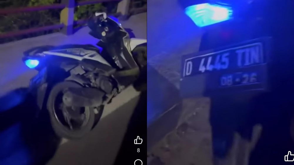 Geger! Motor Ditinggalkan Menyala di Jembatan Karangresik Tasikmalaya, Pengendaranya kemana?