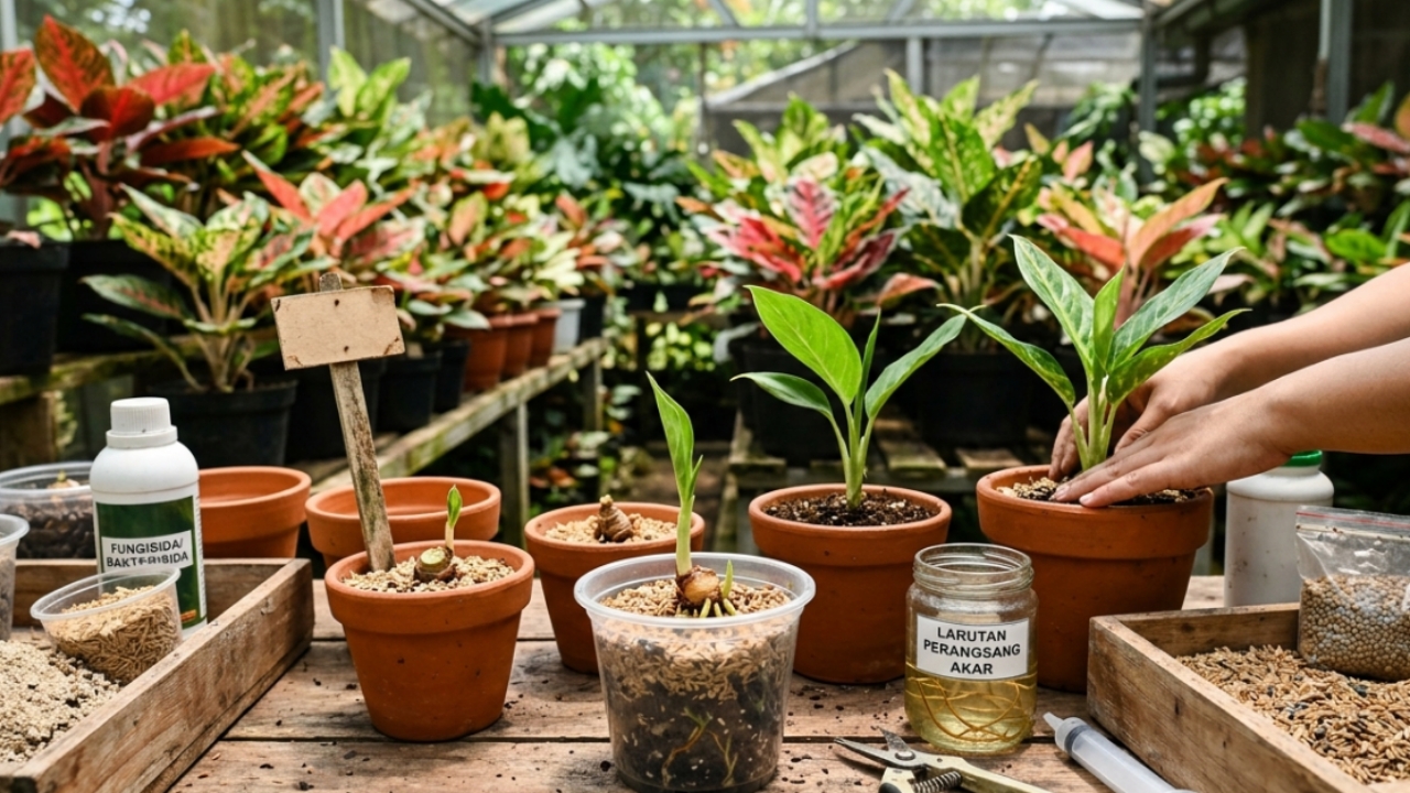 Tanaman Hias Aglonema Bisa Subur Cuma Dari Bonggol, Simak Panduan Lengkapnya
