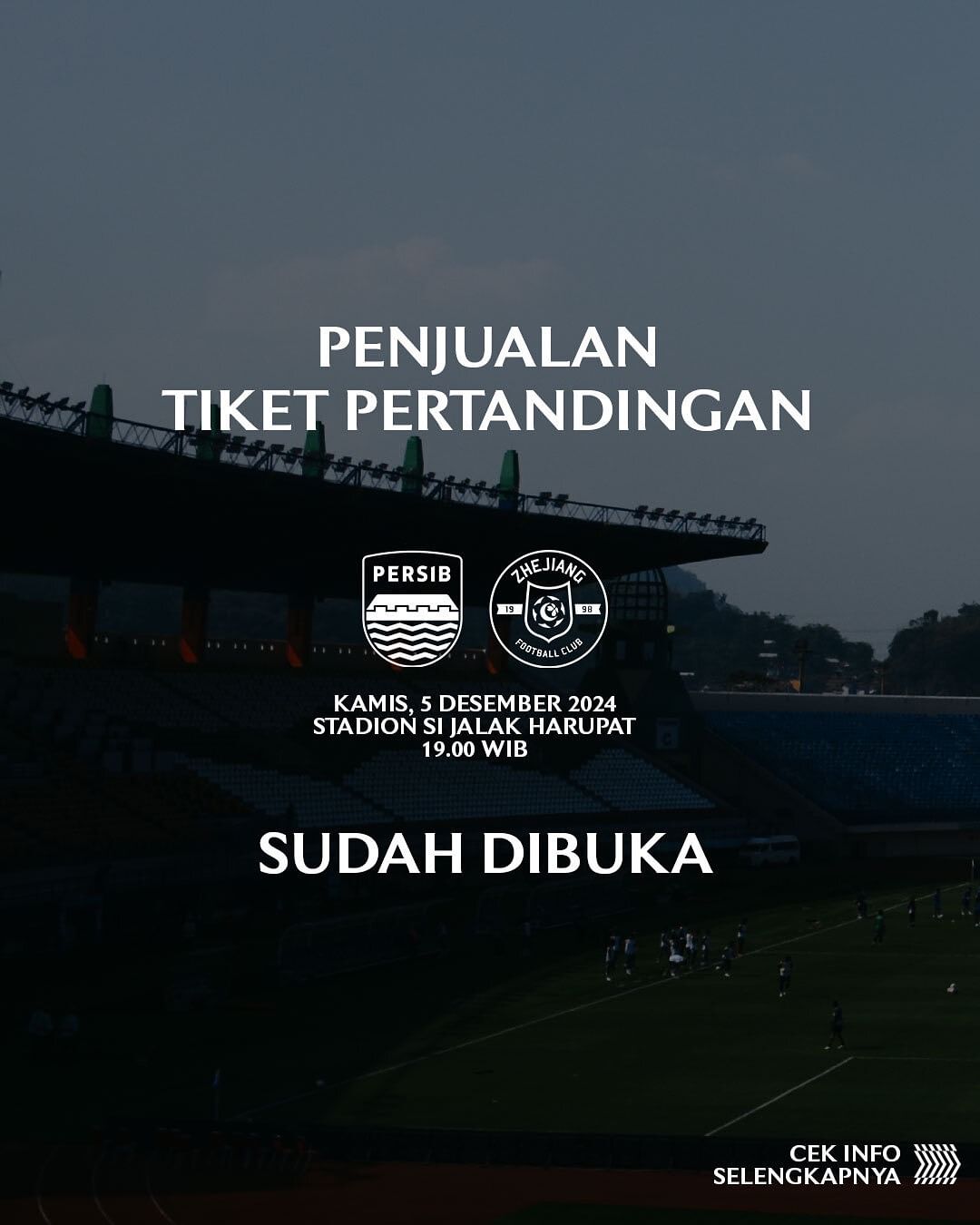 Tiket Pertandingan Persib Bandung vs Zhejiang FC Dibuka! QSaksikan Laga Penentu di Stadion Si Jalak Harupat