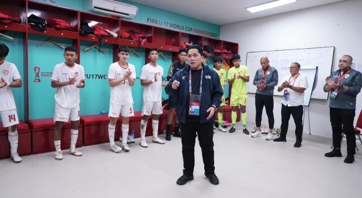 Erick Thohir Melihat Timnas Indonesia U16 Sebagai Masa Depan Sepakbola Indonesia, Minta Pemain Jangan Nangis