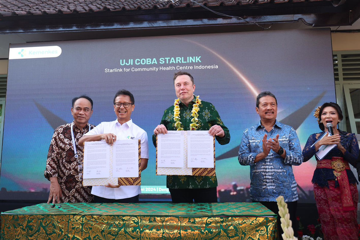 Elon Musk Uji Coba Starlink di Bali, Puskesmas Jadi Sasaran Uji Coba Layanan Internet Cepat