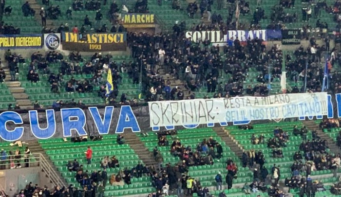Curva Nord Pasang Spanduk untuk Milan Skriniar: Tetaplah di Inter Milan, Anda Adalah Kapten Kami