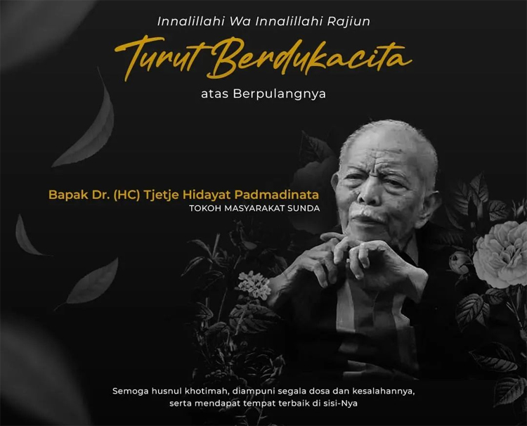 Sesepuh Sunda Tjetje Hidayat Padmadinata Wafat di Usia 89 Tahun