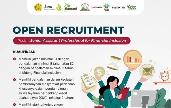 Loker Terbaru! YESS Programme Kementan Buka Lowongan Kerja untuk Posisi SAP Financial Inclusion