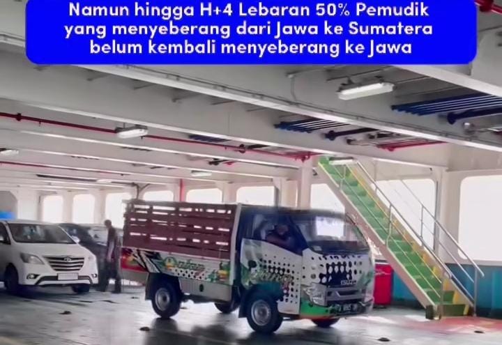 Puncak Arus Balik Terjadi Akhir Pekan Ini, Kemenhub: 50 Persen Kendaraan dari Sumatera ke Jawa Belum Balik 