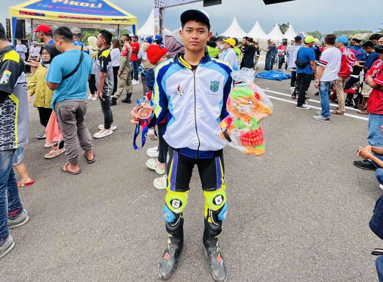 Akbar Abud Afdalah Atlet Balap Motor dari Kota Banjar, Raih Podium Ke-3 di Babak Kualifikasi PON XXI 2024